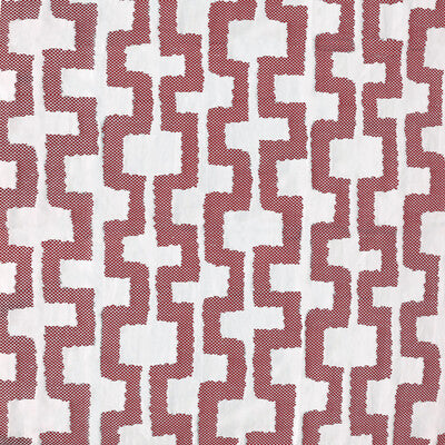 Samples and Purchasing available for Ryu - Rojo Red By Gaston Y Daniela | Gaston Japon |Modern Geometric Upholstery  at Designer Wallcoverings and Fabrics