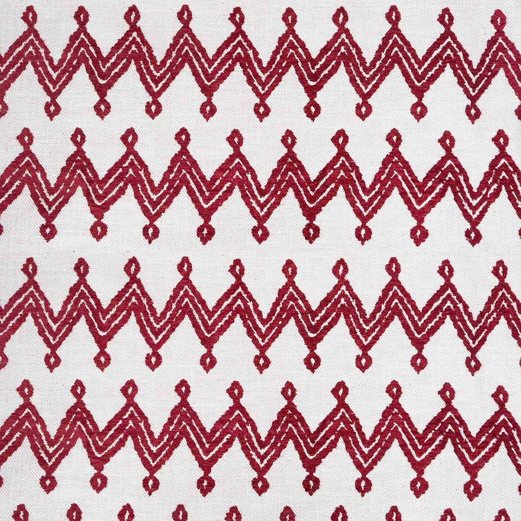 Samples and Purchasing available for Navajo - Rojo Red By Gaston Y Daniela | Gaston Rio Grande |Flamestitch Geometric Upholstery  at Designer Wallcoverings and Fabrics