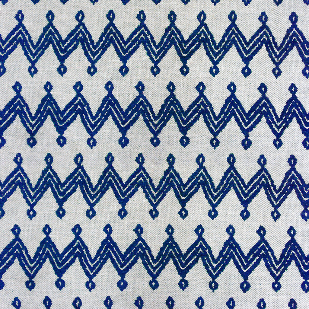 Samples and Purchasing available for Navajo - Azul Blue By Gaston Y Daniela | Gaston Rio Grande |Flamestitch Geometric Upholstery  at Designer Wallcoverings and Fabrics