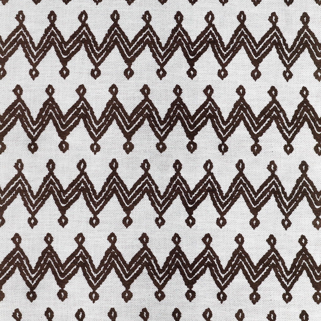 Samples and Purchasing available for Navajo - Chocolate Brown By Gaston Y Daniela | Gaston Rio Grande |Flamestitch Geometric Upholstery  at Designer Wallcoverings and Fabrics