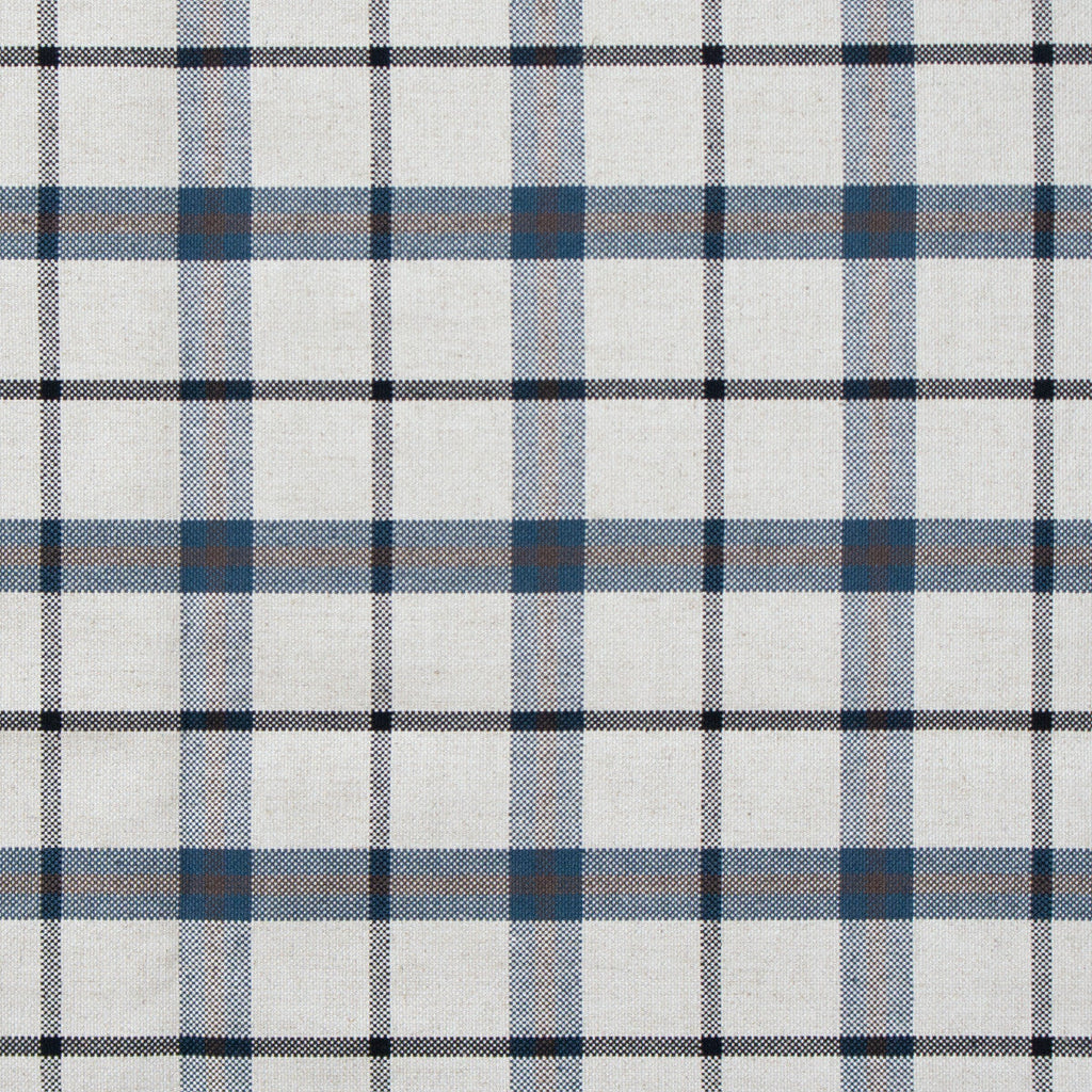 Samples and Purchasing available for Ventura - Azul Blue By Gaston Y Daniela | Gaston Rio Grande | Plaid / Check Upholstery  at Designer Wallcoverings and Fabrics