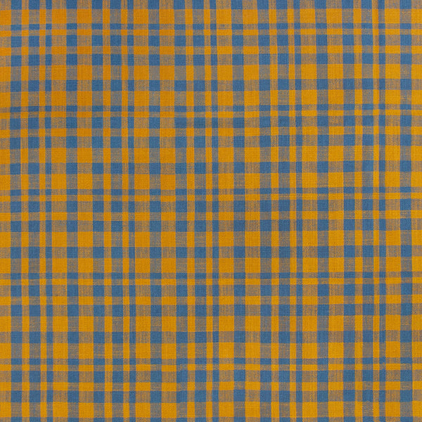 Samples and Purchasing available for Drach - Ocre/Azul Plomo Gold By Gaston Y Daniela | Gaston Maiorica |Check/Houndstooth Geometric Upholstery  at Designer Wallcoverings and Fabrics