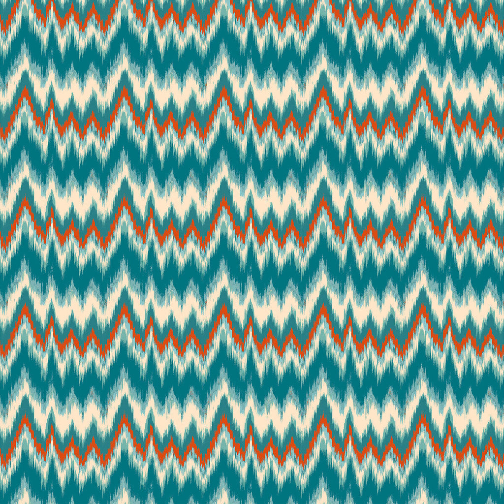 Samples and Purchasing available for Cala Figuera - Azul Teja Teal By Gaston Y Daniela | Gaston Maiorica |Ikat/Southwest/Kilims  Multipurpose Print at Designer Wallcoverings and Fabrics