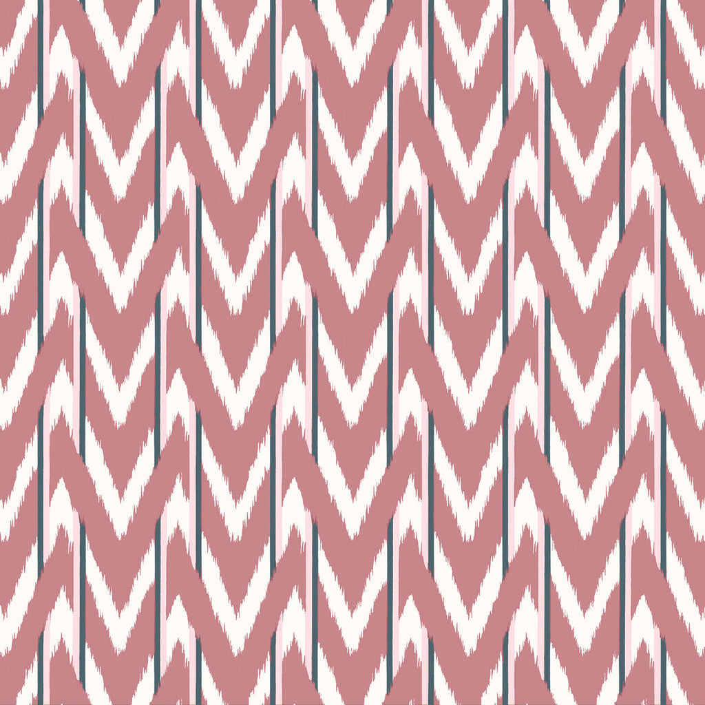 Samples and Purchasing available for Cala D Or - Azul Rosa Pink By Gaston Y Daniela | Gaston Maiorica |Ikat/Southwest/Kilims Stripes Multipurpose Print at Designer Wallcoverings and Fabrics