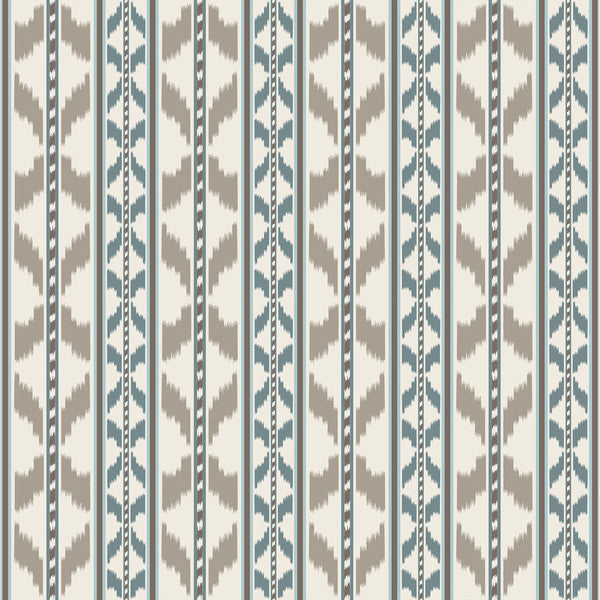 Samples and Purchasing available for Cala Petita - Piedra Azul Taupe By Gaston Y Daniela | Gaston Maiorica |Stripes  Drapery Print at Designer Wallcoverings and Fabrics