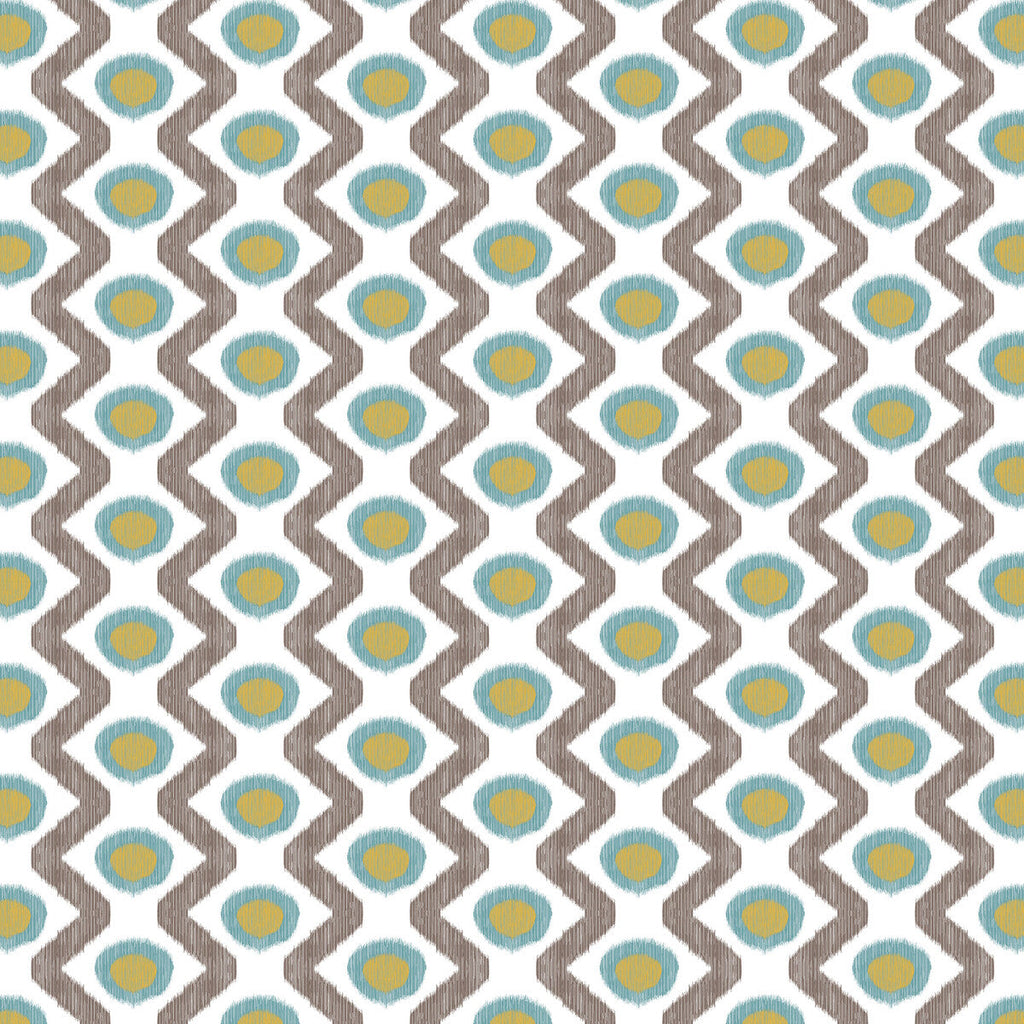 Samples and Purchasing available for Cala Marsal - Azul Marron Brown By Gaston Y Daniela | Gaston Maiorica |Geometric Ikat/Southwest/Kilims Multipurpose Print at Designer Wallcoverings and Fabrics