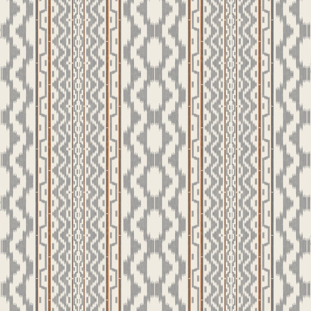 Samples and Purchasing available for Cala Murada - Gris Naranja Grey By Gaston Y Daniela | Gaston Maiorica |Stripes  Drapery Print at Designer Wallcoverings and Fabrics