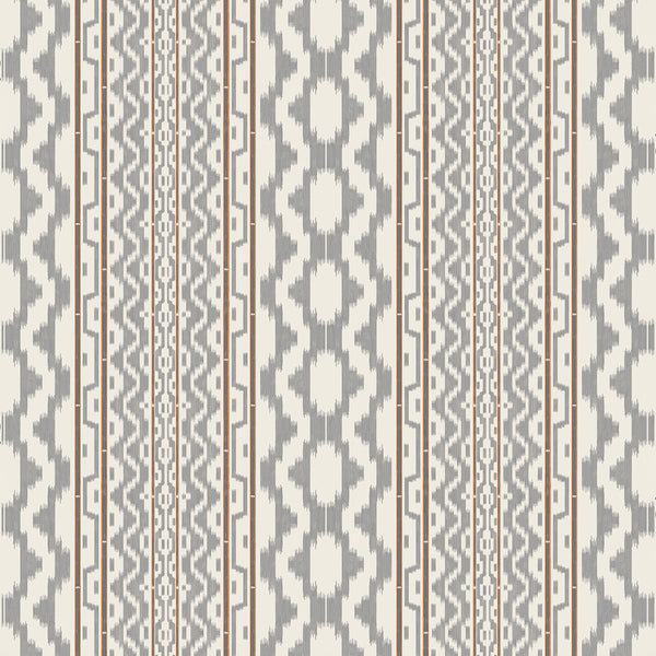 Samples and Purchasing available for Cala Murada - Gris Naranja Grey By Gaston Y Daniela | Gaston Maiorica |Stripes  Drapery Print at Designer Wallcoverings and Fabrics