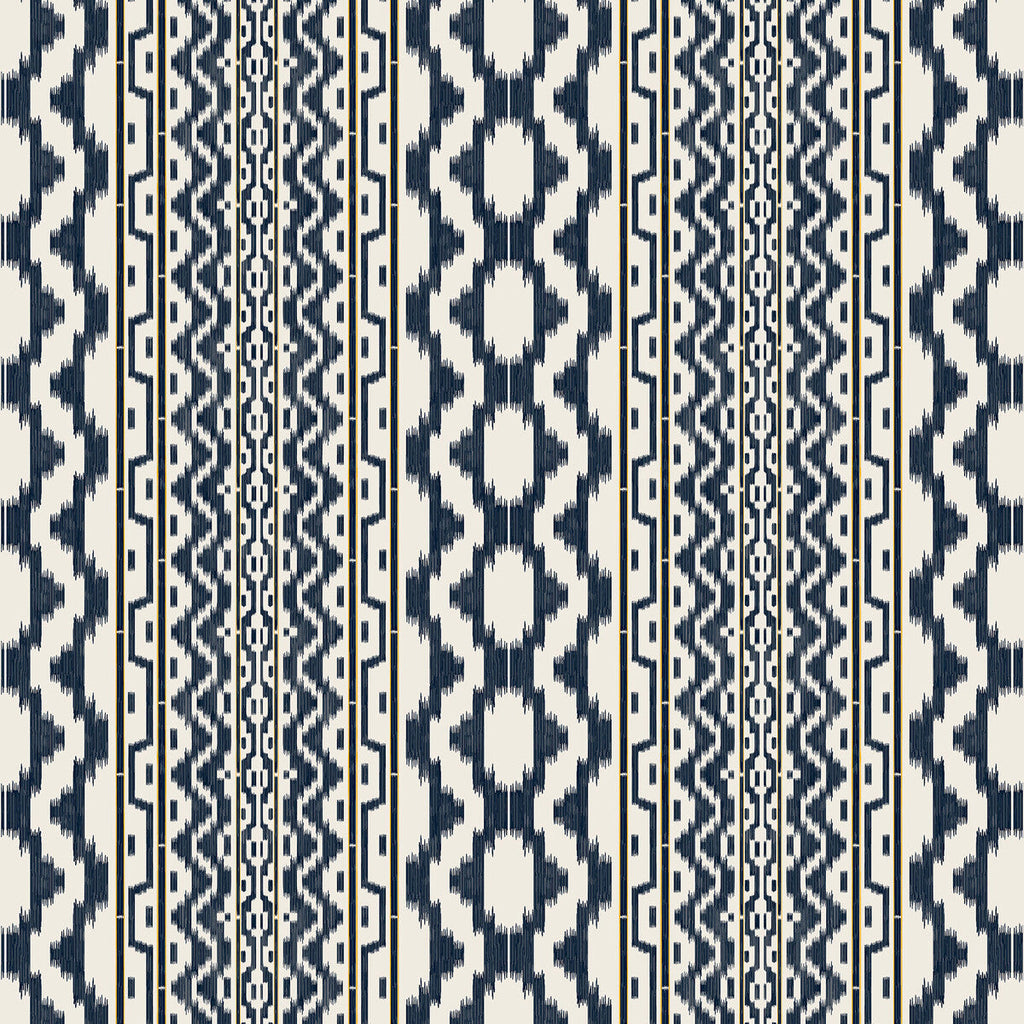 Samples and Purchasing available for Cala Murada - Navy Dark Blue By Gaston Y Daniela | Gaston Maiorica |Stripes  Drapery Print at Designer Wallcoverings and Fabrics