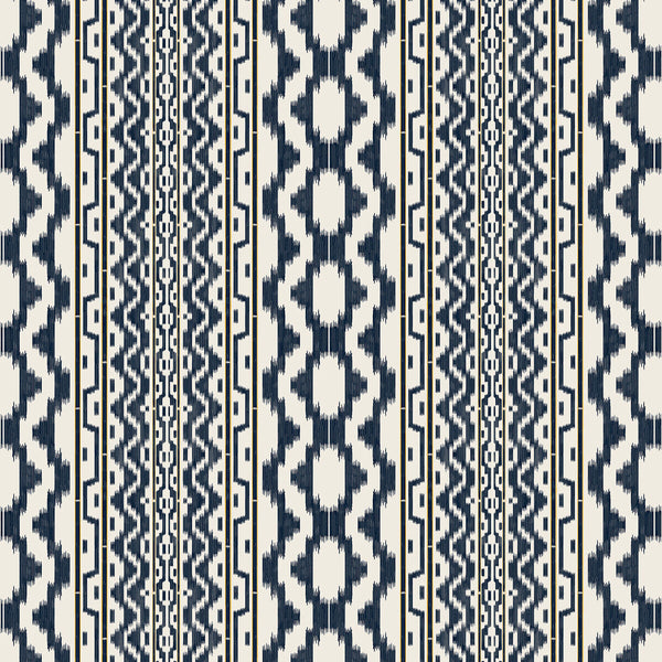 Samples and Purchasing available for Cala Murada - Navy Dark Blue By Gaston Y Daniela | Gaston Maiorica |Stripes  Drapery Print at Designer Wallcoverings and Fabrics