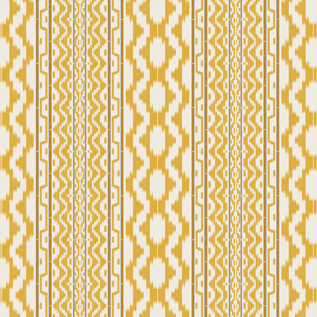 Samples and Purchasing available for Cala Murada - Ocre Yellow By Gaston Y Daniela | Gaston Maiorica |Stripes  Drapery Print at Designer Wallcoverings and Fabrics