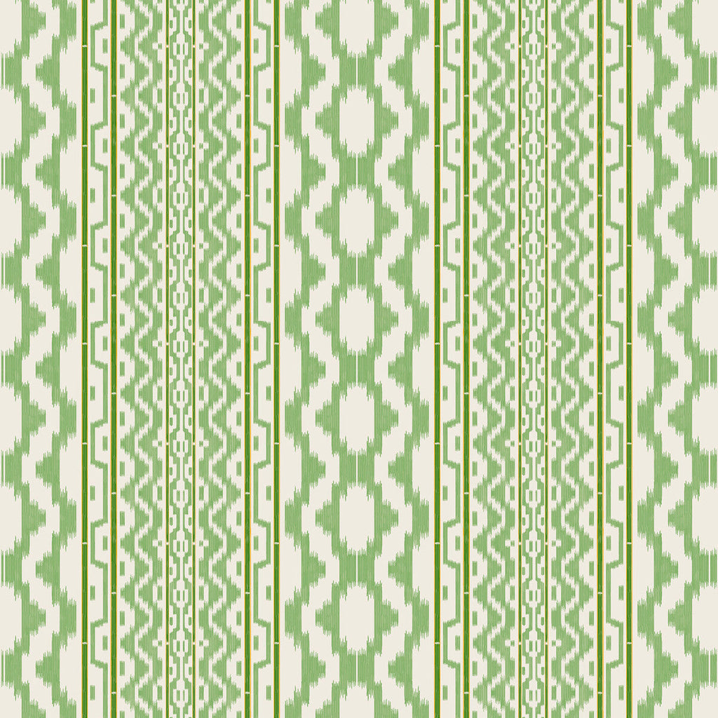 Samples and Purchasing available for Cala Murada - Verde Green By Gaston Y Daniela | Gaston Maiorica |Stripes  Drapery Print at Designer Wallcoverings and Fabrics