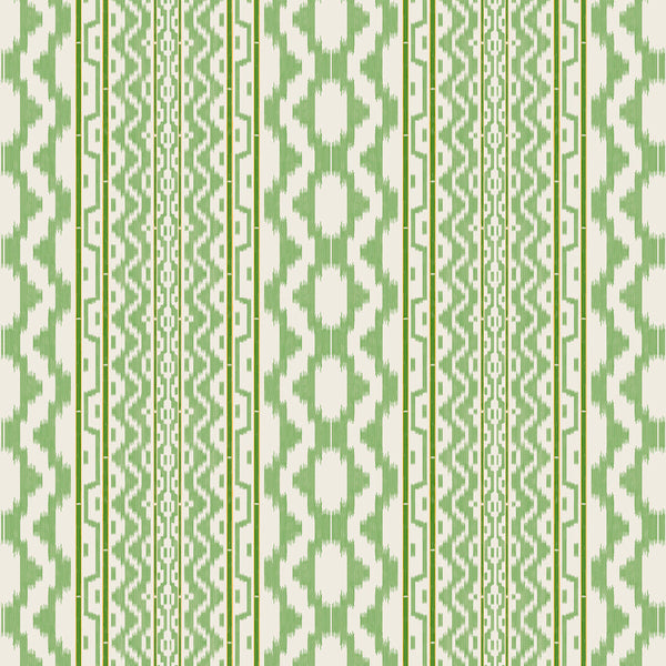 Samples and Purchasing available for Cala Murada - Verde Green By Gaston Y Daniela | Gaston Maiorica |Stripes  Drapery Print at Designer Wallcoverings and Fabrics