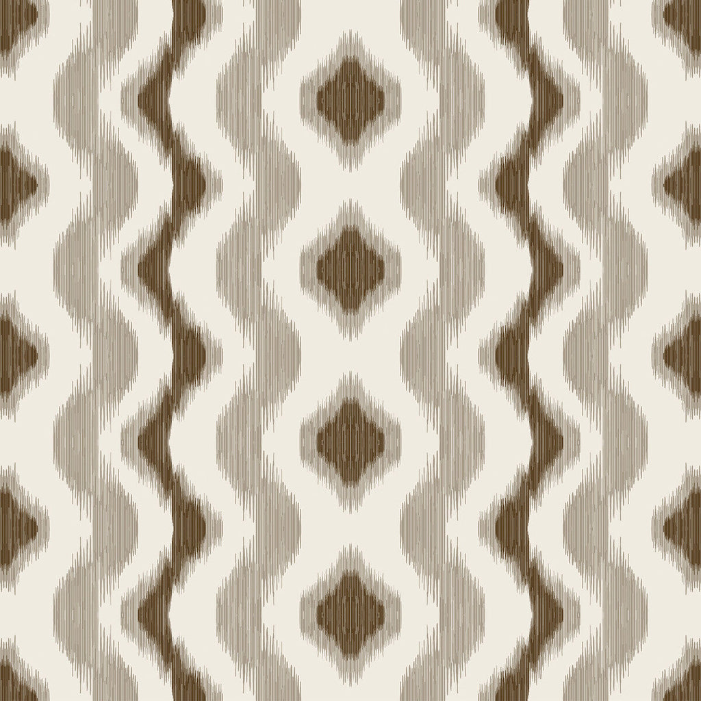 Samples and Purchasing available for Cala Ferrera - Topo Brown By Gaston Y Daniela | Gaston Maiorica |Ikat/Southwest/Kilims Stripes Drapery Print at Designer Wallcoverings and Fabrics