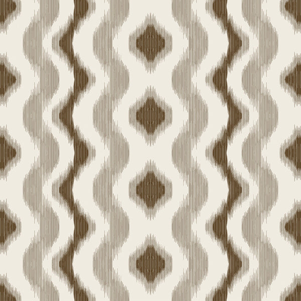 Samples and Purchasing available for Cala Ferrera - Topo Brown By Gaston Y Daniela | Gaston Maiorica |Ikat/Southwest/Kilims Stripes Drapery Print at Designer Wallcoverings and Fabrics