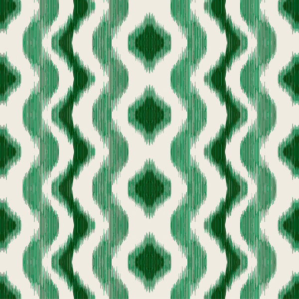 Samples and Purchasing available for Cala Ferrera - Verde Green By Gaston Y Daniela | Gaston Maiorica |Ikat/Southwest/Kilims Stripes Drapery Print at Designer Wallcoverings and Fabrics