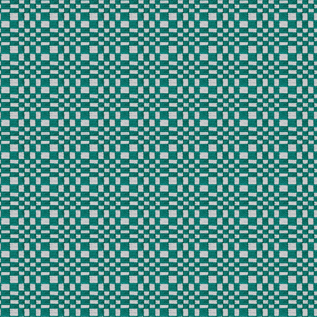 Samples and Purchasing available for Santa Eulalia - Turquesa Teal By Gaston Y Daniela | Gaston Maiorica |Check/Houndstooth Geometric Upholstery Chenille at Designer Wallcoverings and Fabrics