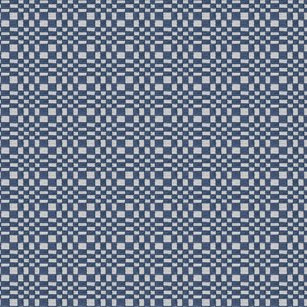 Samples and Purchasing available for Santa Eulalia - Azul Oscuro Blue By Gaston Y Daniela | Gaston Maiorica |Check/Houndstooth Geometric Upholstery Chenille at Designer Wallcoverings and Fabrics