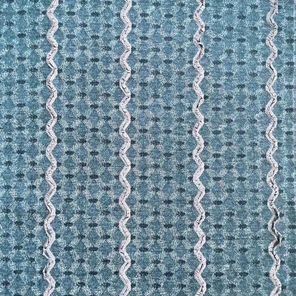 Samples and Purchasing available for Sevan - Azul Blue By Gaston Y Daniela | Gaston Y Daniela Marco Polo |Diamond Stripes Upholstery  at Designer Wallcoverings and Fabrics