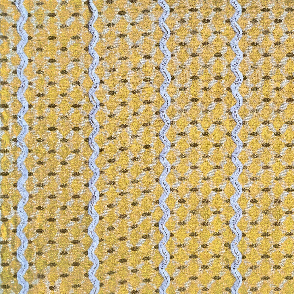 Samples and Purchasing available for Sevan - Ocre Yellow By Gaston Y Daniela | Gaston Y Daniela Marco Polo |Diamond Stripes Upholstery  at Designer Wallcoverings and Fabrics