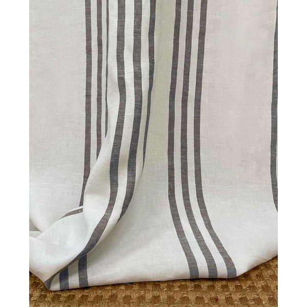 Samples and Purchasing available for Samani - Chocolate White By Gaston Y Daniela | Gaston Y Daniela Marco Polo | Stripes Drapery Linen at Designer Wallcoverings and Fabrics