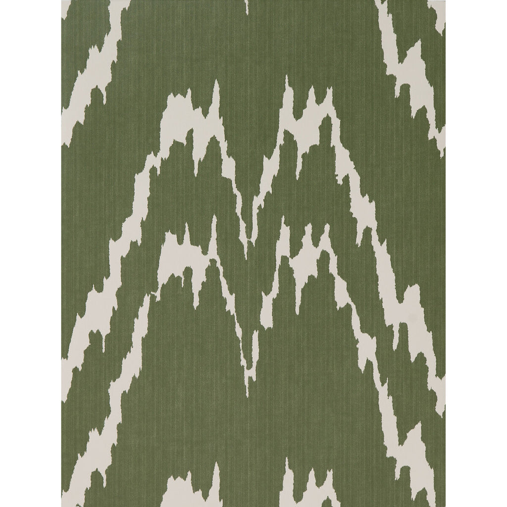 Samples and Purchasing available for Jano - Verde Green By Gaston Y Daniela | Lorenzo Castillo Hispania Wp |Ikat/Southwest/Kilims  Wallcovering Print at Designer Wallcoverings and Fabrics