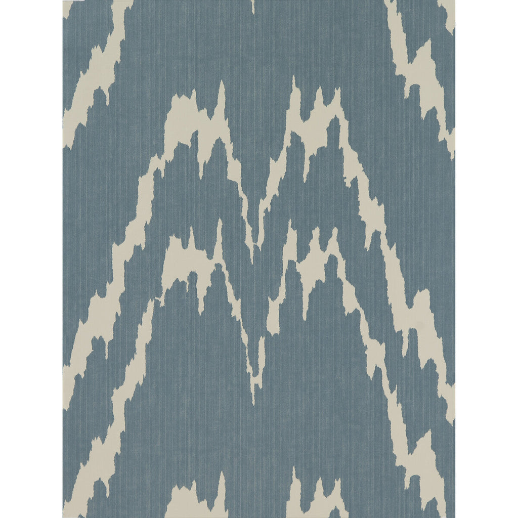 Samples and Purchasing available for Jano - Azul Blue By Gaston Y Daniela | Lorenzo Castillo Hispania Wp |Ikat/Southwest/Kilims  Wallcovering Print at Designer Wallcoverings and Fabrics