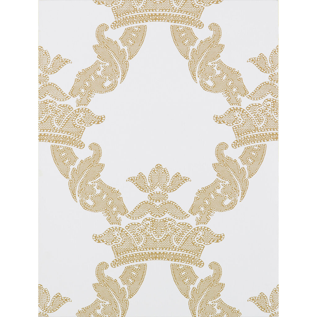 Samples and Purchasing available for Borja - Ocre Yellow By Gaston Y Daniela | Lorenzo Castillo Hispania Wp |Damask  Wallcovering Print at Designer Wallcoverings and Fabrics