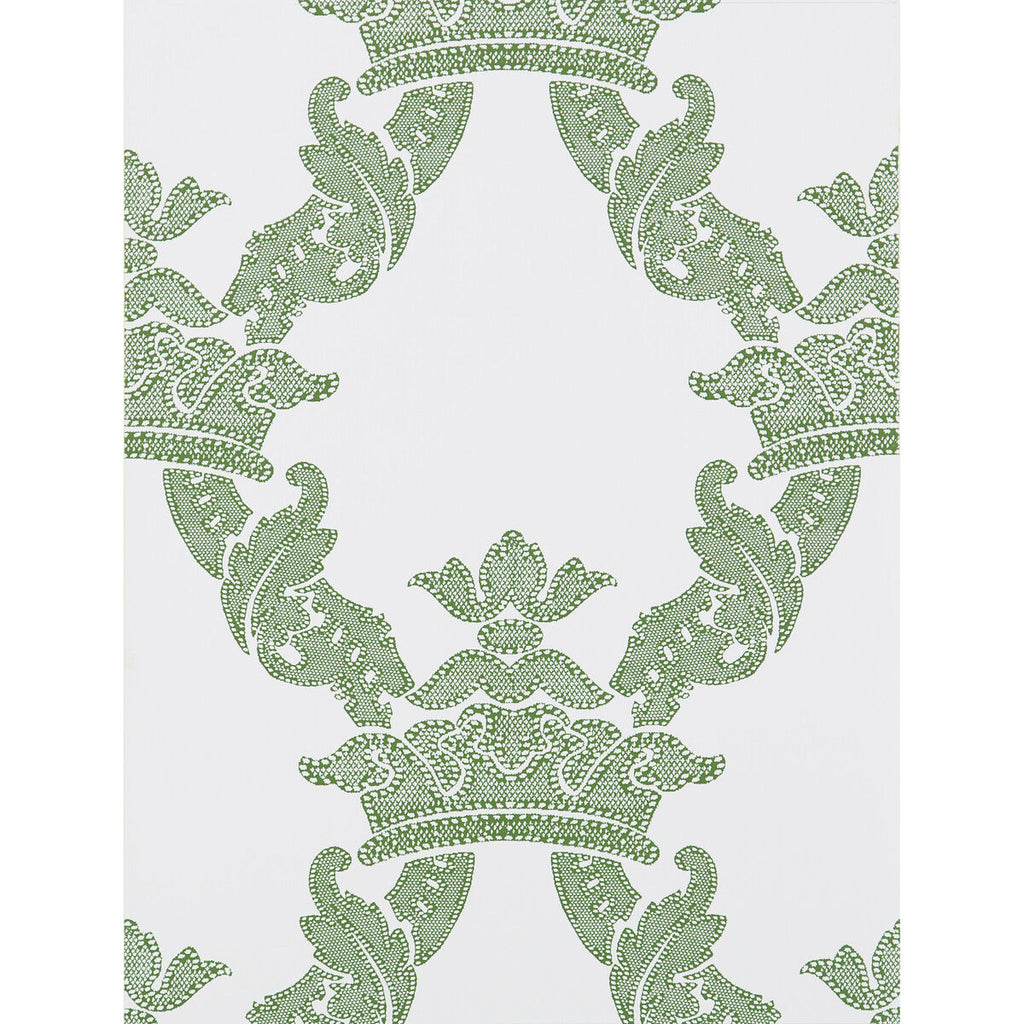 Samples and Purchasing available for Borja - Verde Green By Gaston Y Daniela | Lorenzo Castillo Hispania Wp |Damask  Wallcovering Print at Designer Wallcoverings and Fabrics