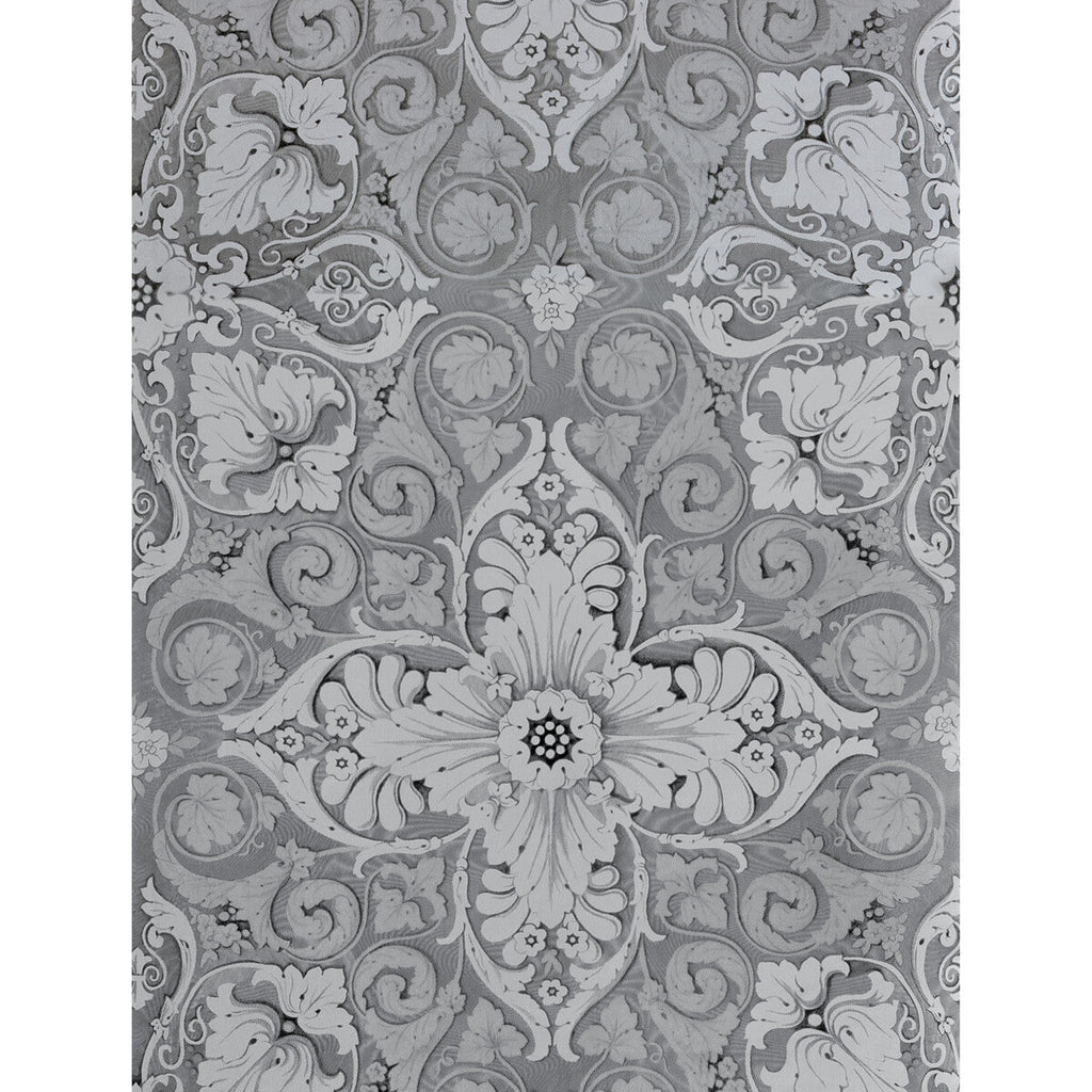 Samples and Purchasing available for Estela - Plata Grey By Gaston Y Daniela | Lorenzo Castillo Hispania Wp |Damask  Wallcovering Print at Designer Wallcoverings and Fabrics