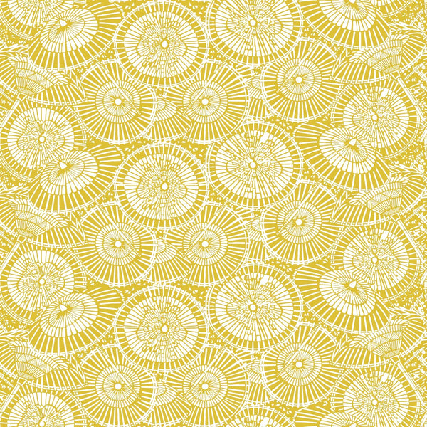 Samples and Purchasing available for Sombrillas - Mostaza Gold By Gaston Y Daniela | Gaston Libreria |Geometric Novelty Wallcovering Print at Designer Wallcoverings and Fabrics