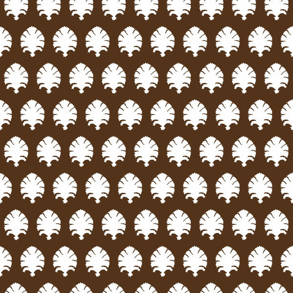 Samples and Purchasing available for Stamp - Chocolate Brown By Gaston Y Daniela | Gaston Libreria |Botanical & Floral Modern Wallcovering Print at Designer Wallcoverings and Fabrics