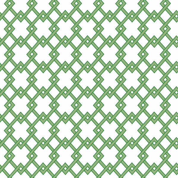 Samples and Purchasing available for Bound - Verde Green By Gaston Y Daniela | Gaston Libreria |Diamond Lattice/Scrollwork Wallcovering Print at Designer Wallcoverings and Fabrics