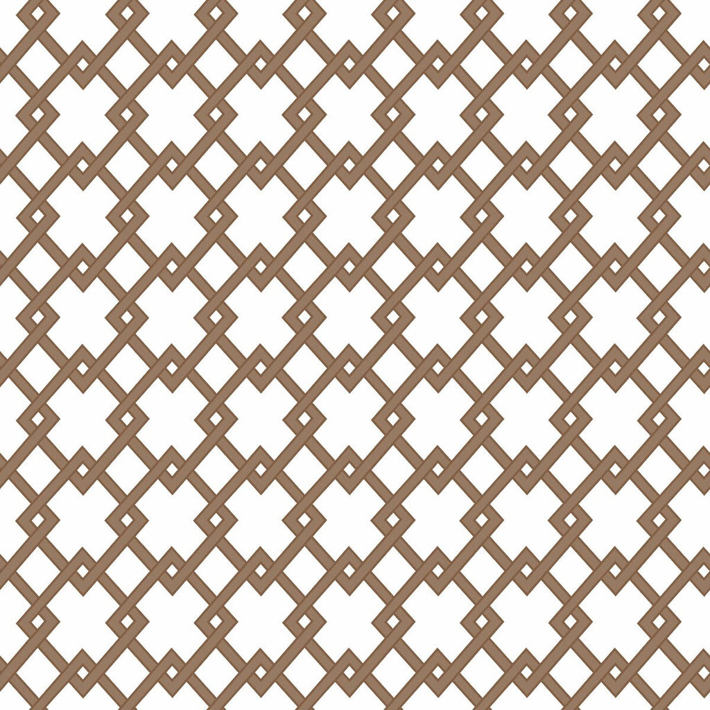 Samples and Purchasing available for Bound - Marron White By Gaston Y Daniela | Gaston Libreria |Diamond Lattice/Scrollwork Wallcovering Print at Designer Wallcoverings and Fabrics