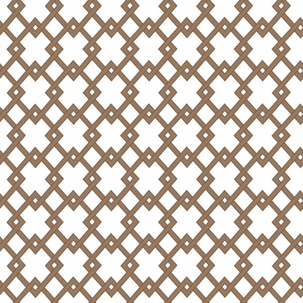 Samples and Purchasing available for Bound - Marron White By Gaston Y Daniela | Gaston Libreria |Diamond Lattice/Scrollwork Wallcovering Print at Designer Wallcoverings and Fabrics