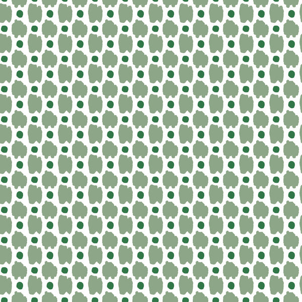 Samples and Purchasing available for Spots - Verde White By Gaston Y Daniela | Gaston Libreria |Modern Animal Skins Wallcovering Print at Designer Wallcoverings and Fabrics