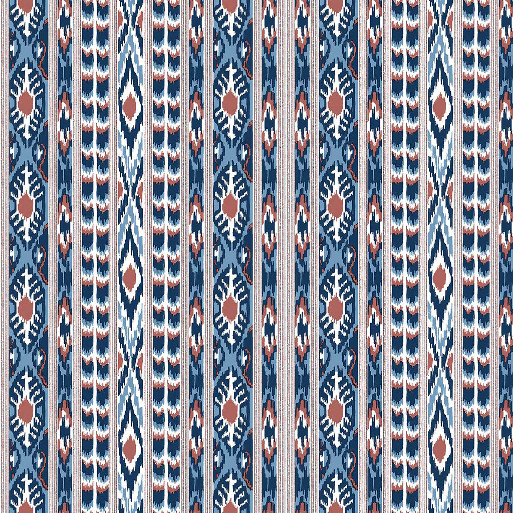 Samples and Purchasing available for Apache - Azul Blue By Gaston Y Daniela | Gaston Origen Dos |Global Stripes Wallcovering Print at Designer Wallcoverings and Fabrics