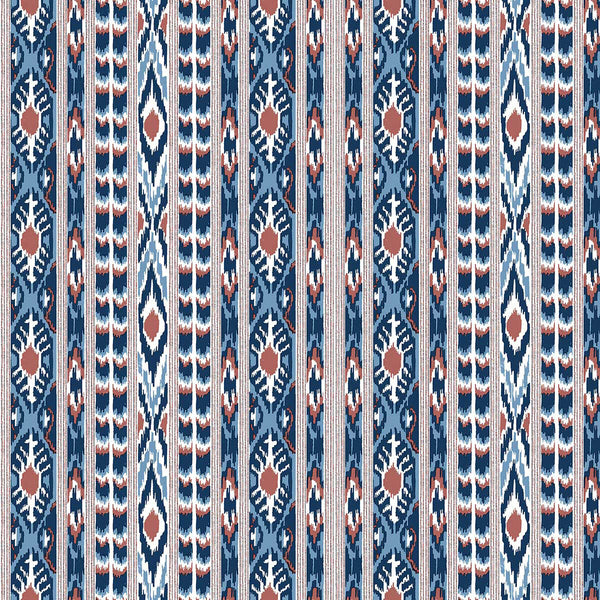 Samples and Purchasing available for Apache - Azul Blue By Gaston Y Daniela | Gaston Origen Dos |Global Stripes Wallcovering Print at Designer Wallcoverings and Fabrics