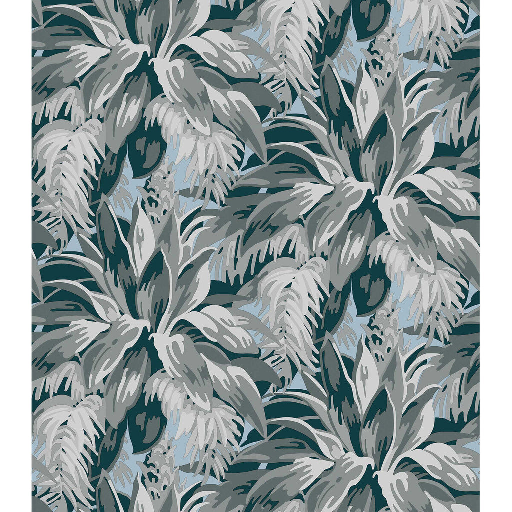 Samples and Purchasing available for Panamericana - Azul Blue By Gaston Y Daniela | Gaston Origen Dos | Botanical & Floral Wallcovering Print at Designer Wallcoverings and Fabrics