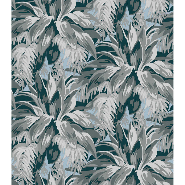 Samples and Purchasing available for Panamericana - Azul Blue By Gaston Y Daniela | Gaston Origen Dos | Botanical & Floral Wallcovering Print at Designer Wallcoverings and Fabrics