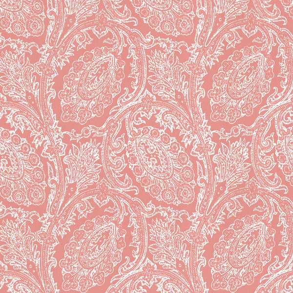 Samples and Purchasing available for Cadaques - Teja Pink By Gaston Y Daniela | Gaston Serendipia | Paisley Wallcovering Print at Designer Wallcoverings and Fabrics