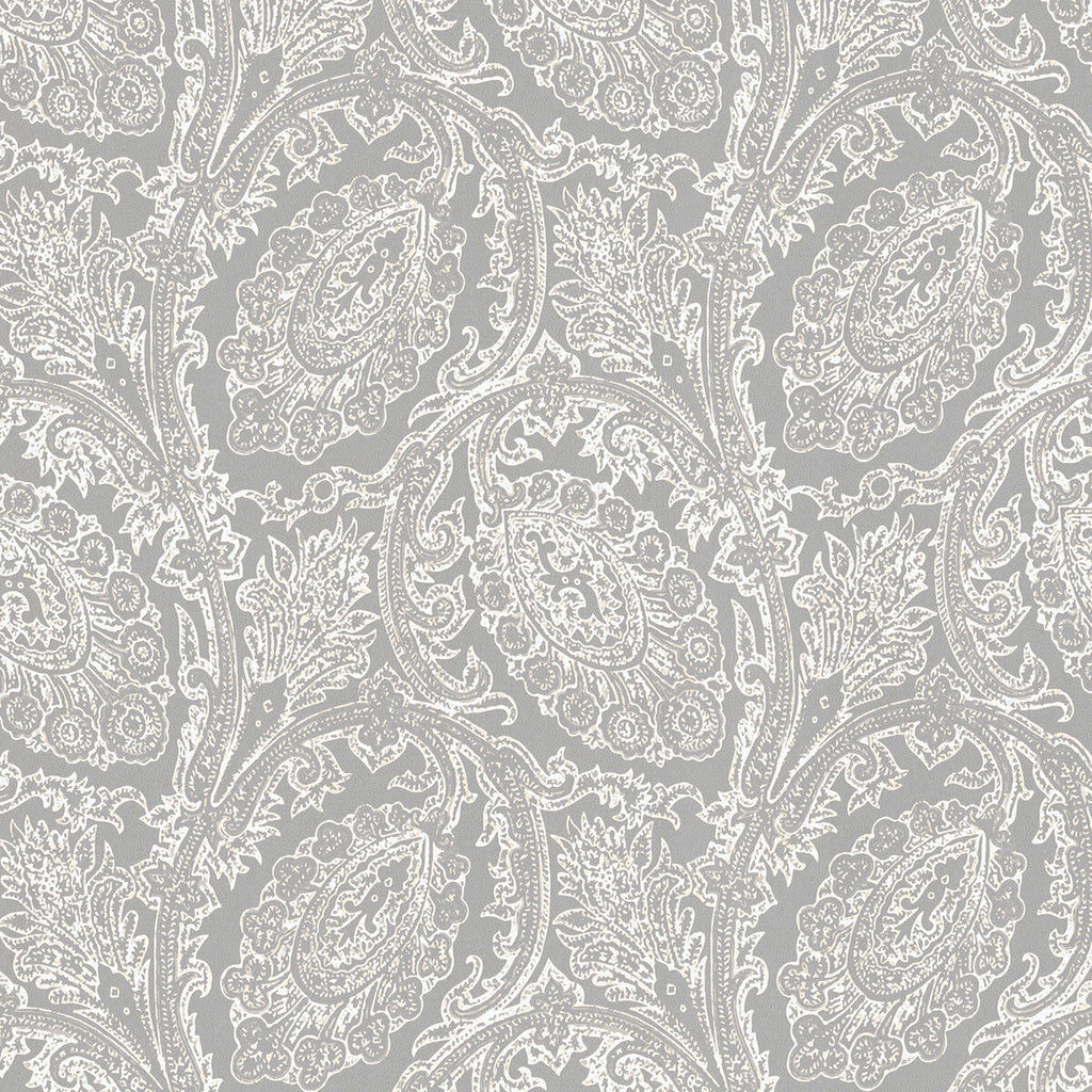 Samples and Purchasing available for Cadaques - Topo Light Grey By Gaston Y Daniela | Gaston Serendipia | Paisley Wallcovering Print at Designer Wallcoverings and Fabrics