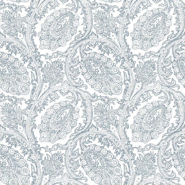 Samples and Purchasing available for Cadaques - Gris Grey By Gaston Y Daniela | Gaston Serendipia | Paisley Wallcovering Print at Designer Wallcoverings and Fabrics