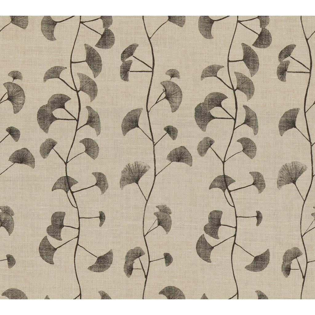 Samples and Purchasing available for Fans - Natural/Charcoal Beige By Lee Jofa Modern | Allegra Hicks Collection |Botanical & Floral  Multipurpose Print at Designer Wallcoverings and Fabrics