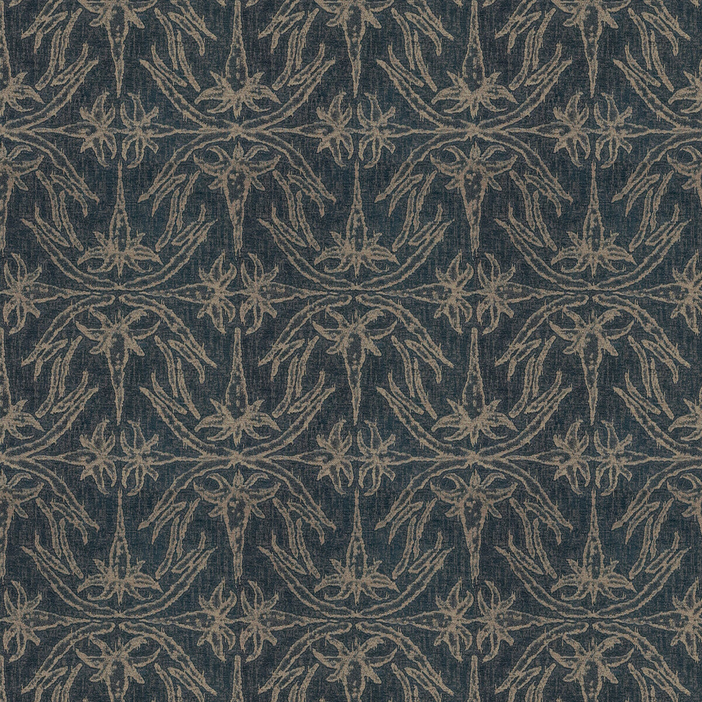 Samples and Purchasing available for Lily Branch - Midnight Beige By Lee Jofa Modern | Allegra Hicks Ii Collection | Modern Upholstery Chenille at Designer Wallcoverings and Fabrics