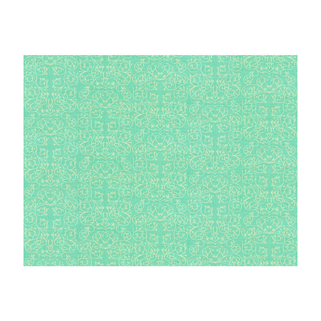 Samples and Purchasing available for Garden Reverse - Aqua Turquoise By Lee Jofa Modern | Allegra Hicks Garden Collection |Botanical & Floral  Multipurpose Print at Designer Wallcoverings and Fabrics