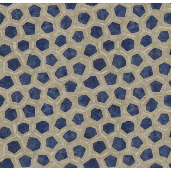 Samples and Purchasing available for Hexagon Velvet - Sapphire Blue By Lee Jofa Modern | Prism |Modern  Multipurpose Print at Designer Wallcoverings and Fabrics