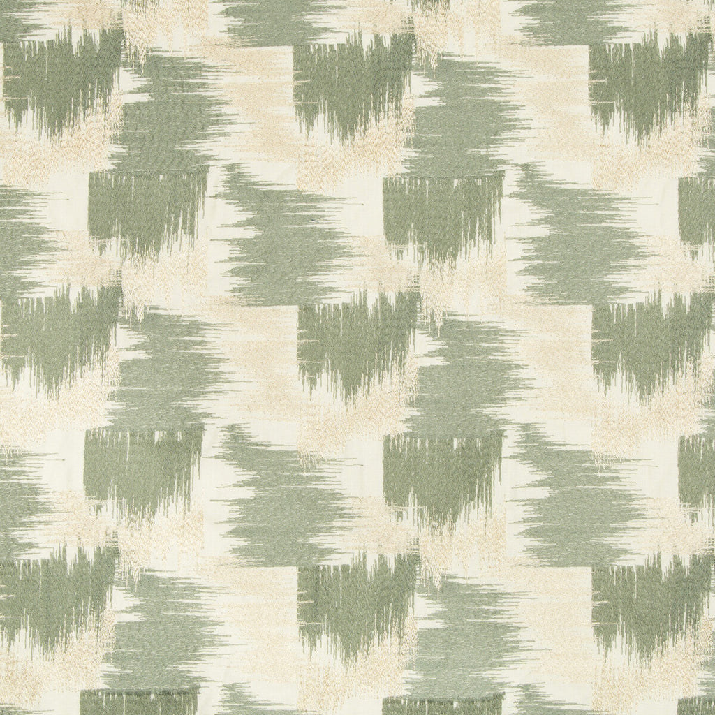 Samples and Purchasing available for Mandelbrot Emb - Beige/Jade Turquoise By Lee Jofa Modern | Prism |Modern  Multipurpose Embroidery at Designer Wallcoverings and Fabrics