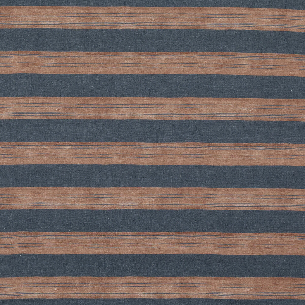 Samples and Purchasing available for Askew - Sienna/Navy Multi By Lee Jofa Modern | Kelly Wearstler Iv |Stripes  Multipurpose Print at Designer Wallcoverings and Fabrics