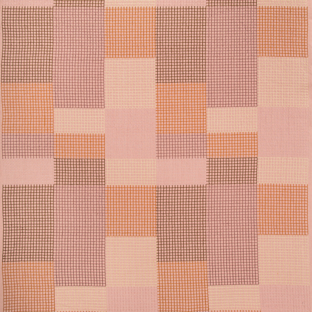 Samples and Purchasing available for Gridlock - Cinnamon Pink By Lee Jofa Modern | Kelly Wearstler V |Modern Geometric Multipurpose Embroidery at Designer Wallcoverings and Fabrics